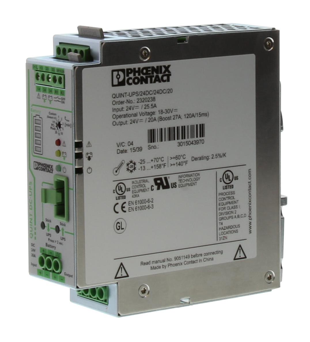 Alimentatore Phoenix Contact QUINT-UPS/24DC/24DC/20 - Usato In Buone Condizioni - Foto 2