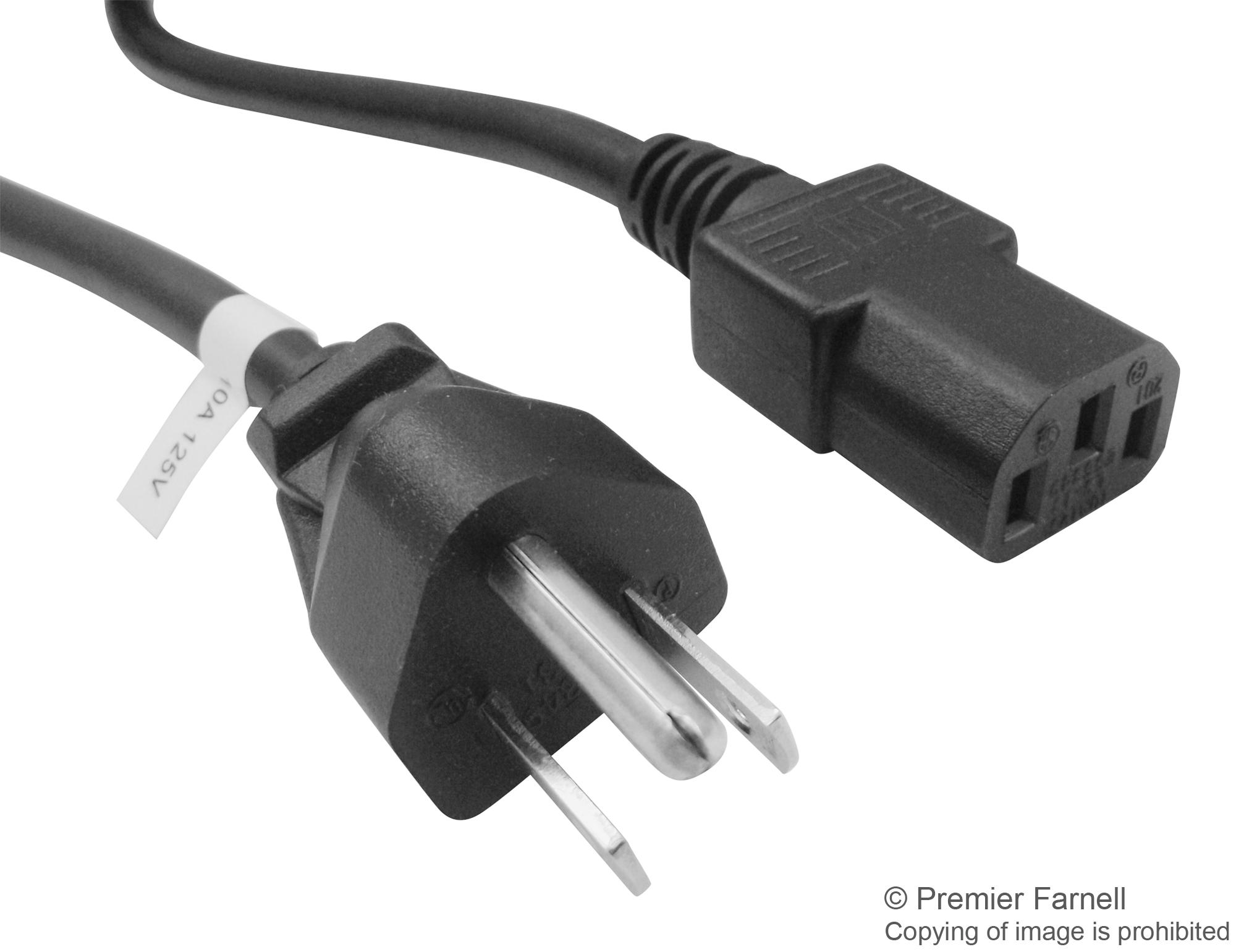 GW-151609 MULTICOMP PRO, POWER CORD, NEMA 5-15P-IEC C13, 2M
