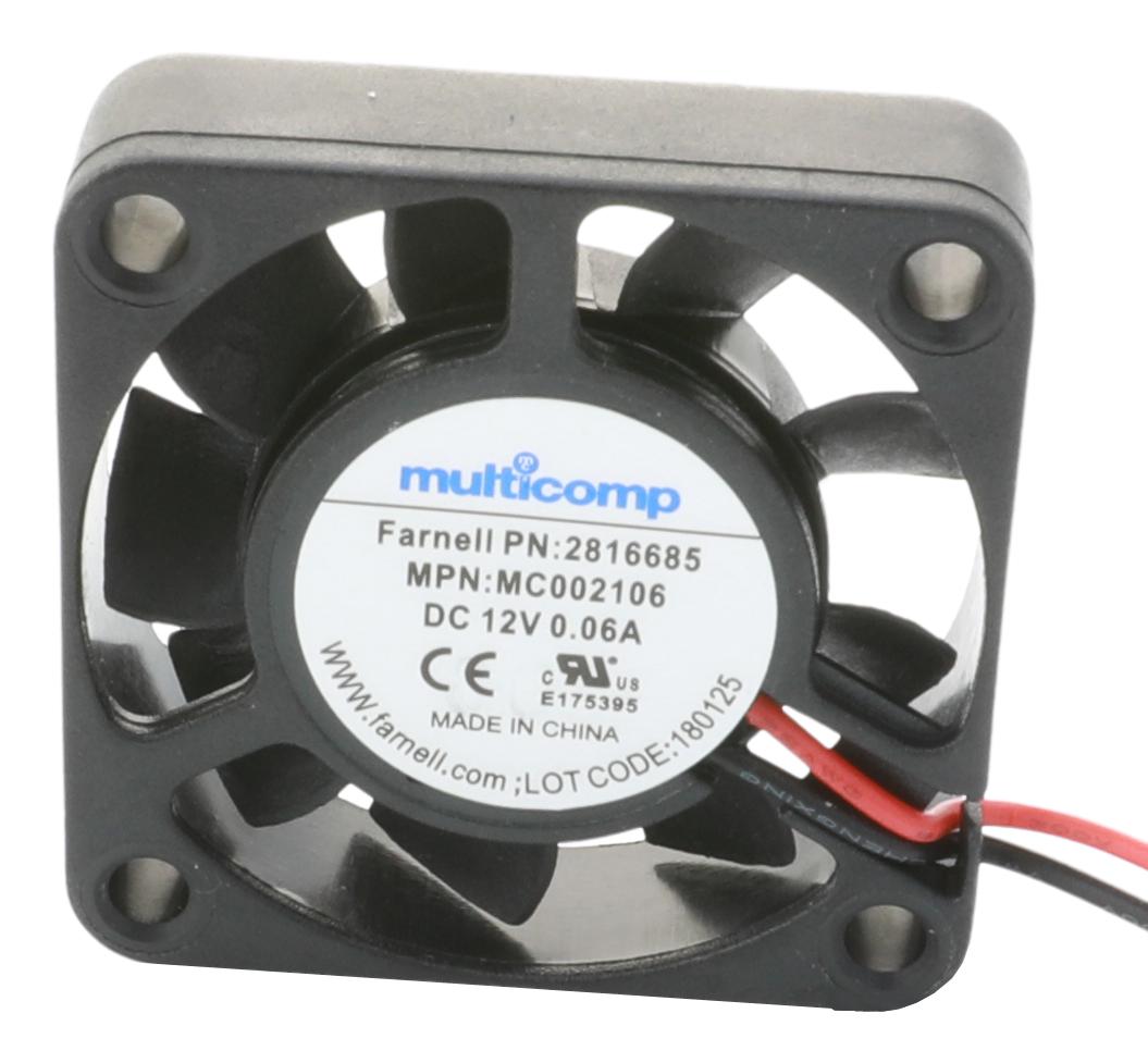 MC002107 MULTICOMP PRO, AXIAL FAN, 40MM, 12VDC | Newark Electronics