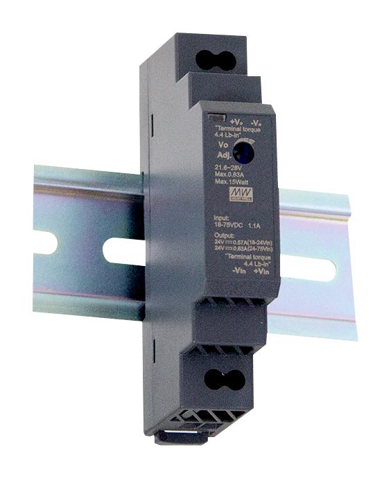 MEAN WELL DDR-60G-12 CONVERTISSEUR CC/CC POUR RAIL (DIN) 12 V/DC 5 A 60 W NBR. DE SORTIES:1 X