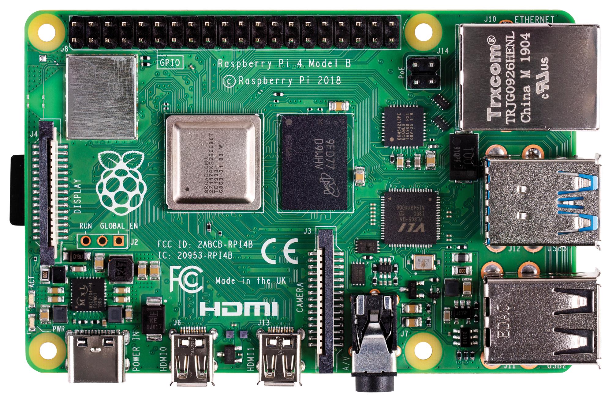 RPI4-MODBP-1GB RASPBERRY-PI, SOC Type:Broadcom BCM2711 | Newark