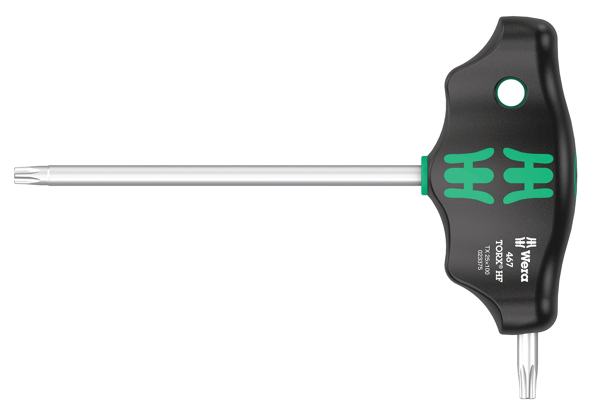 467 TX HF 25 X 100 MM WERA, T-HANDLE SCREWDRIVER, TORX, T25
