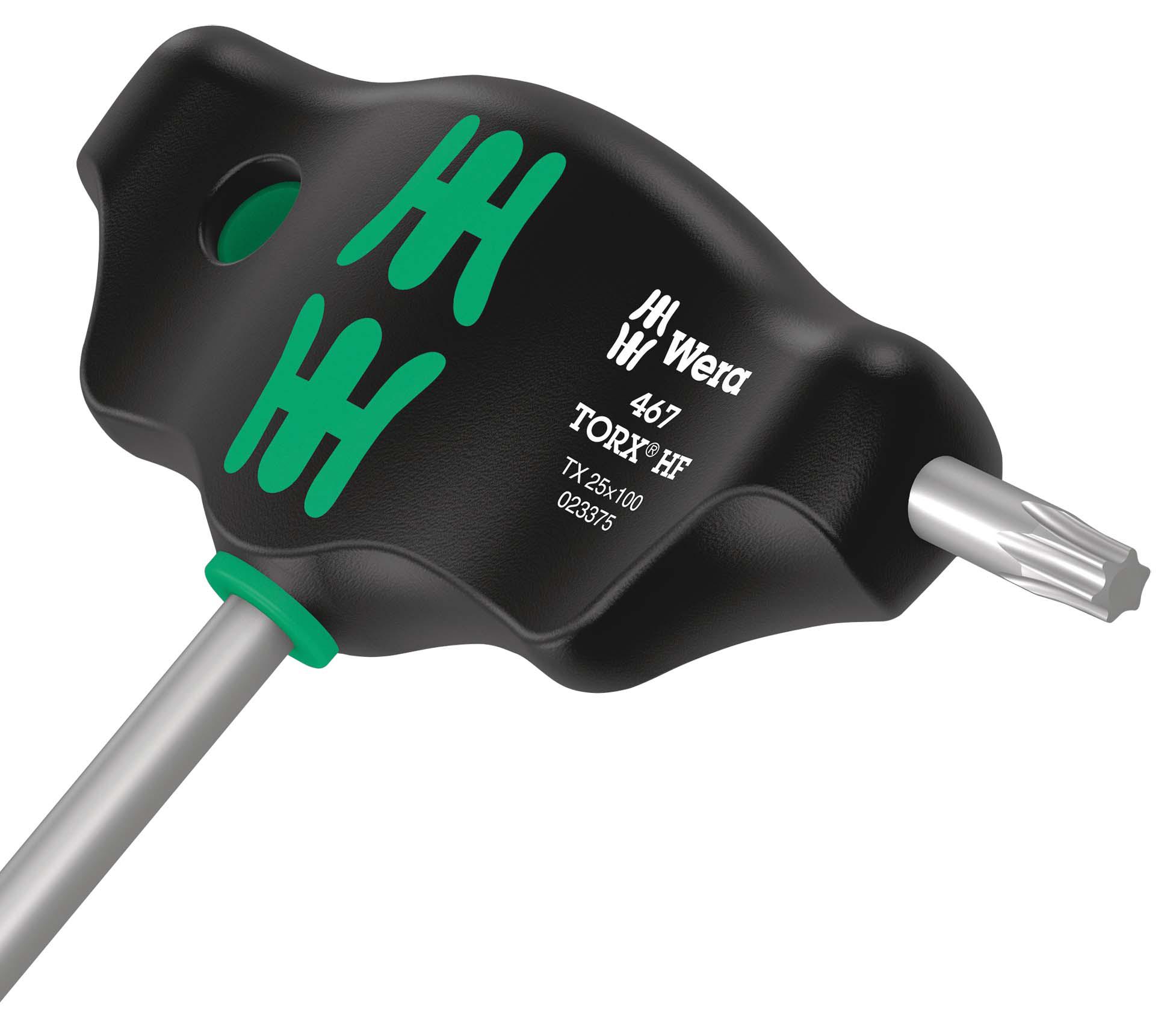 467 TX HF 25 X 100 MM WERA, T-HANDLE SCREWDRIVER, TORX, T25