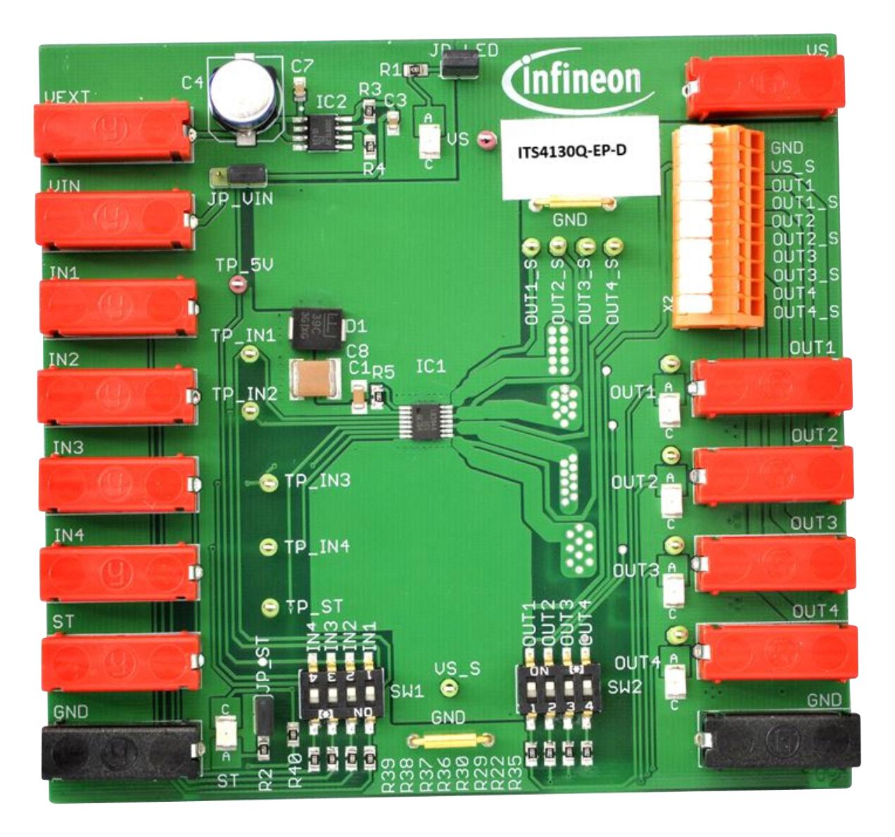DEMOBOARDITS4130QTOBO1 Infineon DEMO BOARD, HIGH SIDE POWER SWITCH ROHS COMPLIANT YES