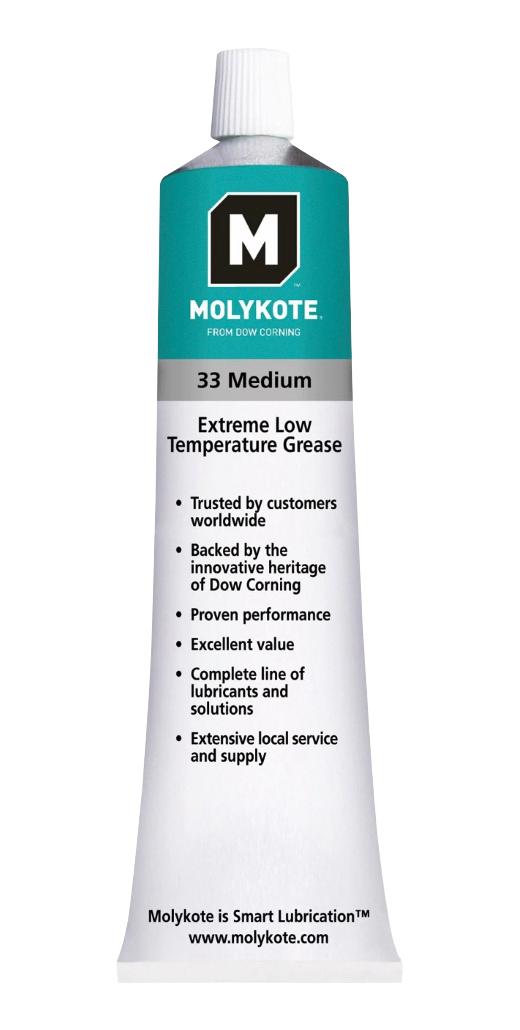 MOLYKOTE 33M, 100G Molykote TEMPERATURE GREASE, TUBE, 100G ROHS