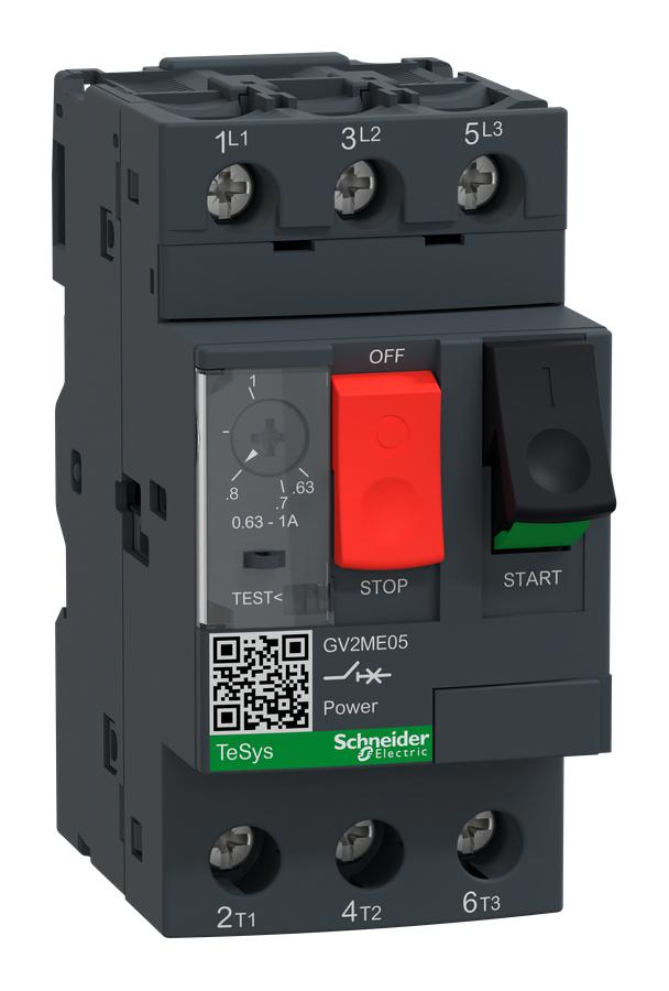 GV2ME05 SCHNEIDER ELECTRIC, CIRCUIT BREAKER, 3 POLE, 1A | Newark