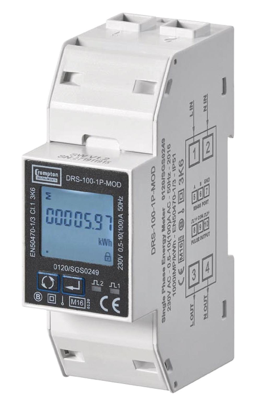 DRS1001PMOD01 Crompton Te Connectivity ENERGY METER, 1PH, 63.