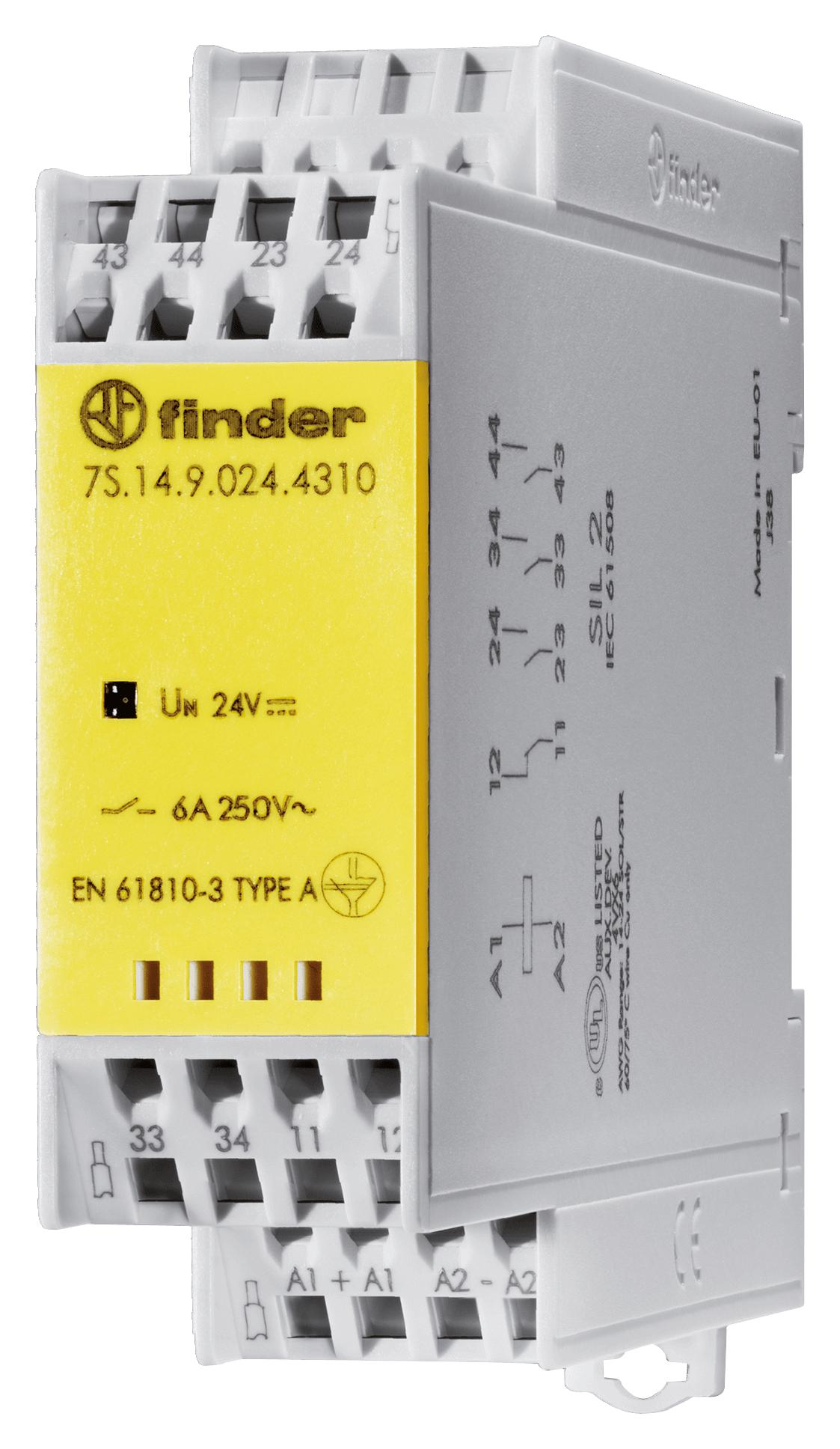 7S.14.9.024.4310 FINDER, SAFETY RELAY, 3NO/1NC, 6A | Newark