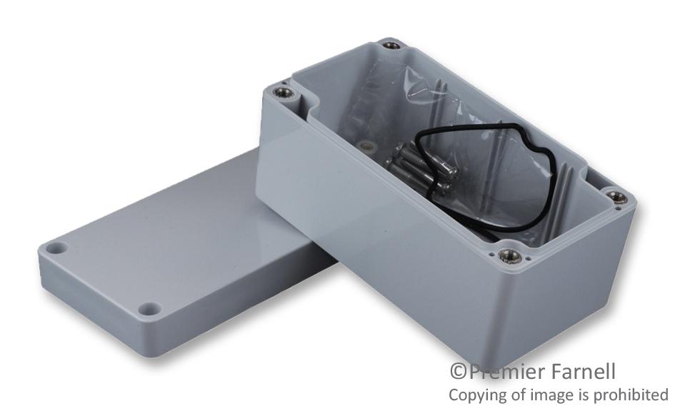 1554D2GY HAMMOND, Enclosure, Watertight, Flat Lid | Newark Electronics