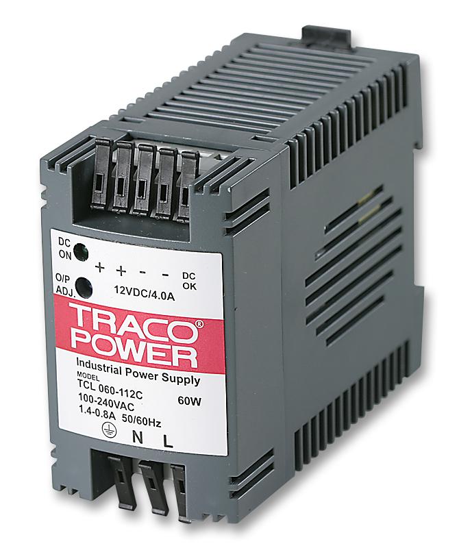 TCL 060112C Traco Power AC/DC DIN Rail Power Supply, Industrial