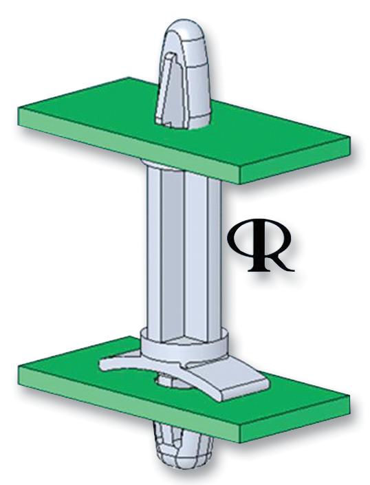 LCBSM601 Essentra Components PCB SPACER SUPPORT, NYLON 6.6, 9.5MM