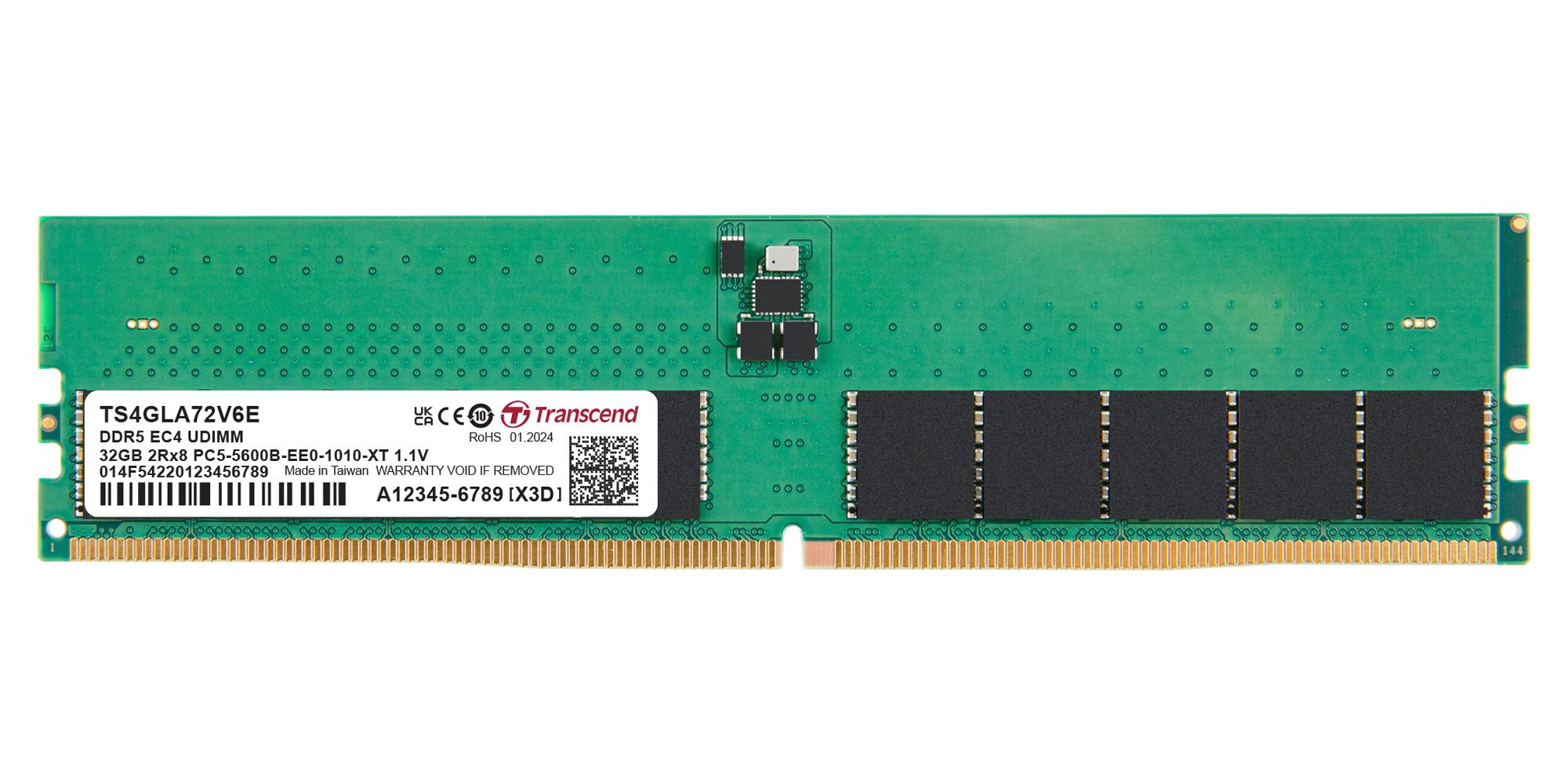 TS4GLA72V6E TRANSCEND, RAM MEMORY MODULE, DDR5 LONG-DIMM, 32GB