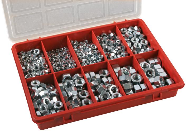 Coffret De 150 écrous Hexagonaux Bombés DURATOOL D01902 – Assortiment Pour Bricolage Et Mécanique