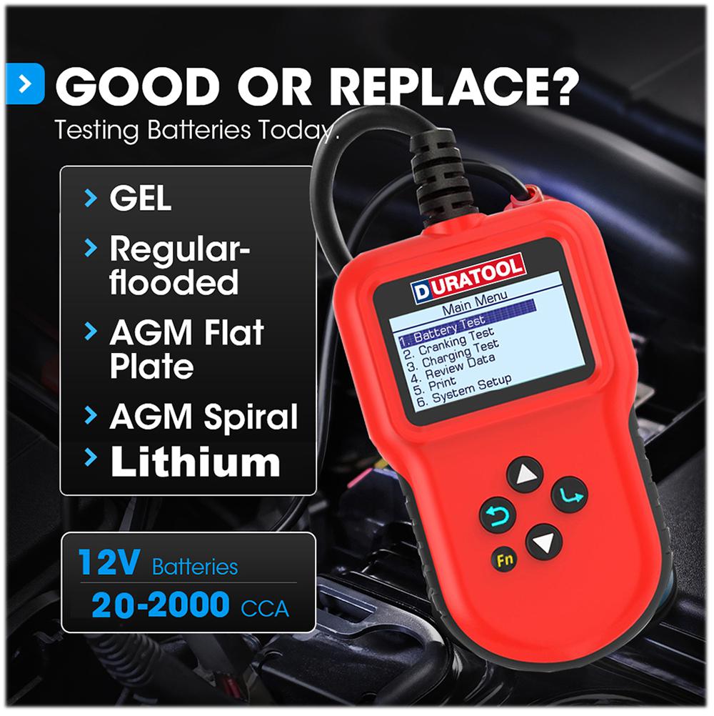 Duralast 6 Volt And 12 Volt Handheld Battery Tester, DL-100D - View #3