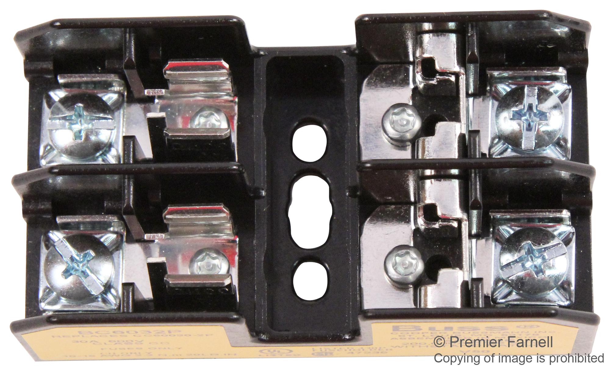 BC6032P Eaton Bussmann Fuseholder, Fuse Block, Panel Mount