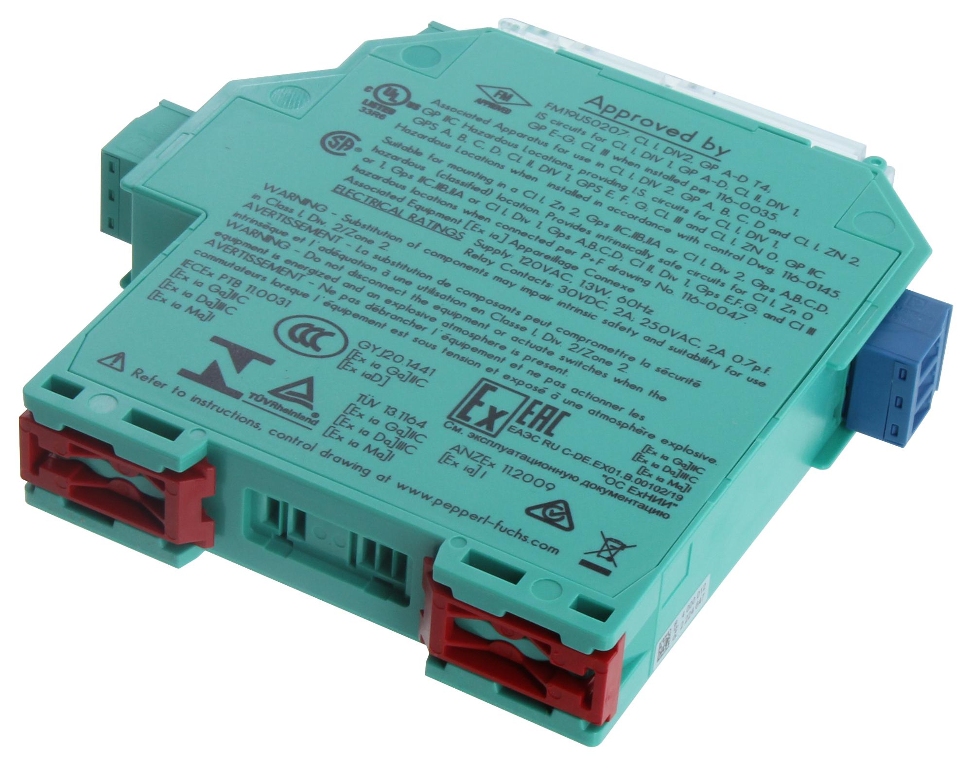 KFA5SR2EX1.W Pepperl+fuchs Pa Isolated Switch Amplifier, KFA5 Series, Single Channel