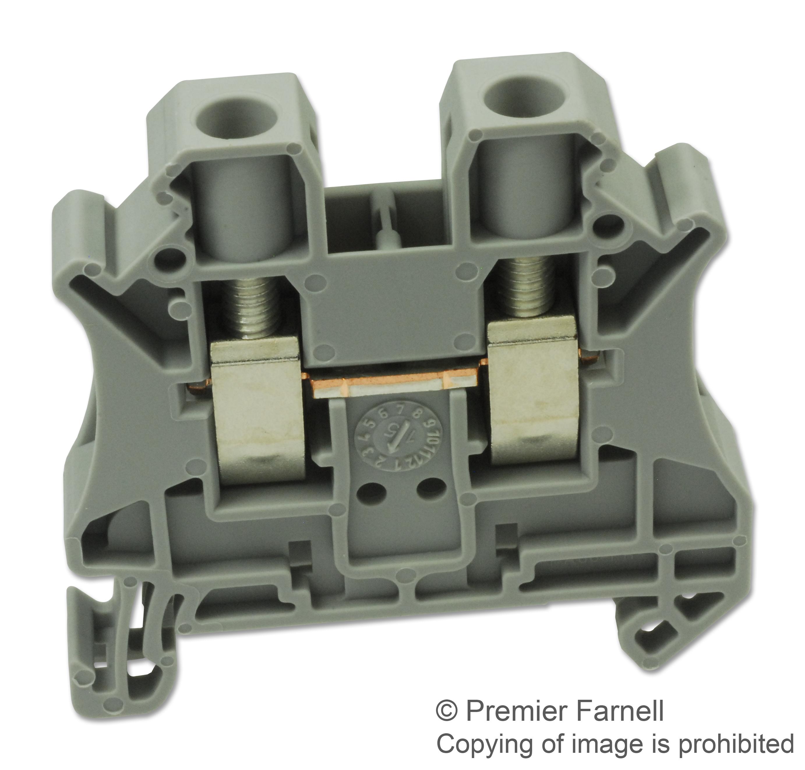 NSYTRV62 SCHNEIDER ELECTRIC, DIN Rail Mount Terminal Block, 2