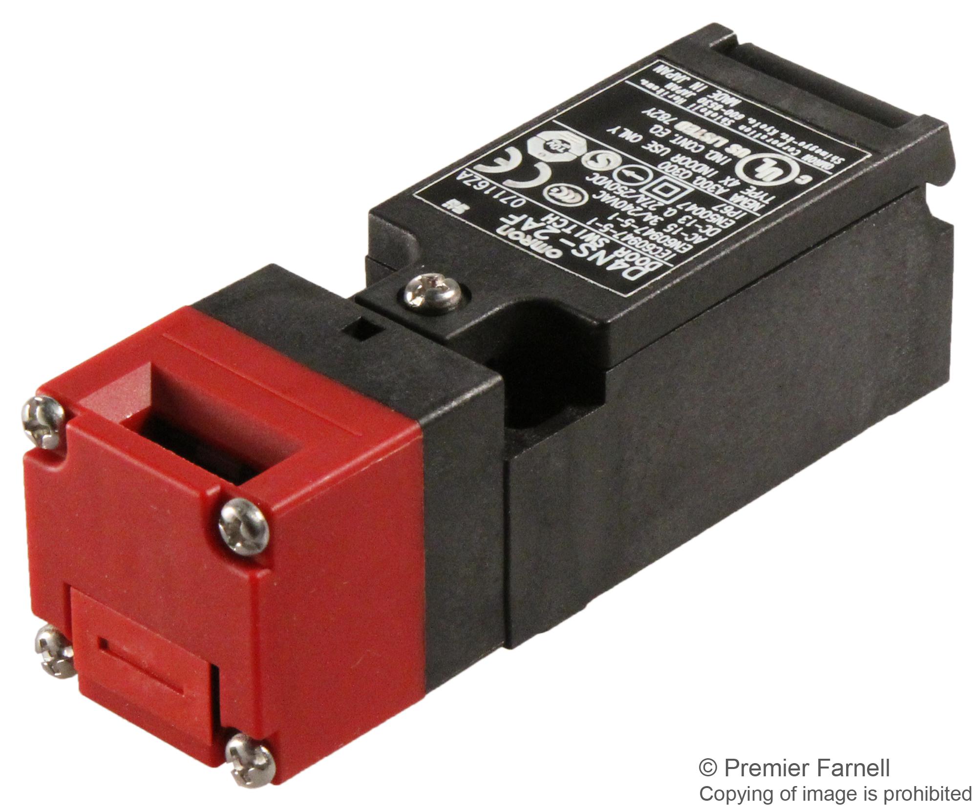 D4NS2AF Omron Sti Safety Interlock Switch, 240 V, 3 A