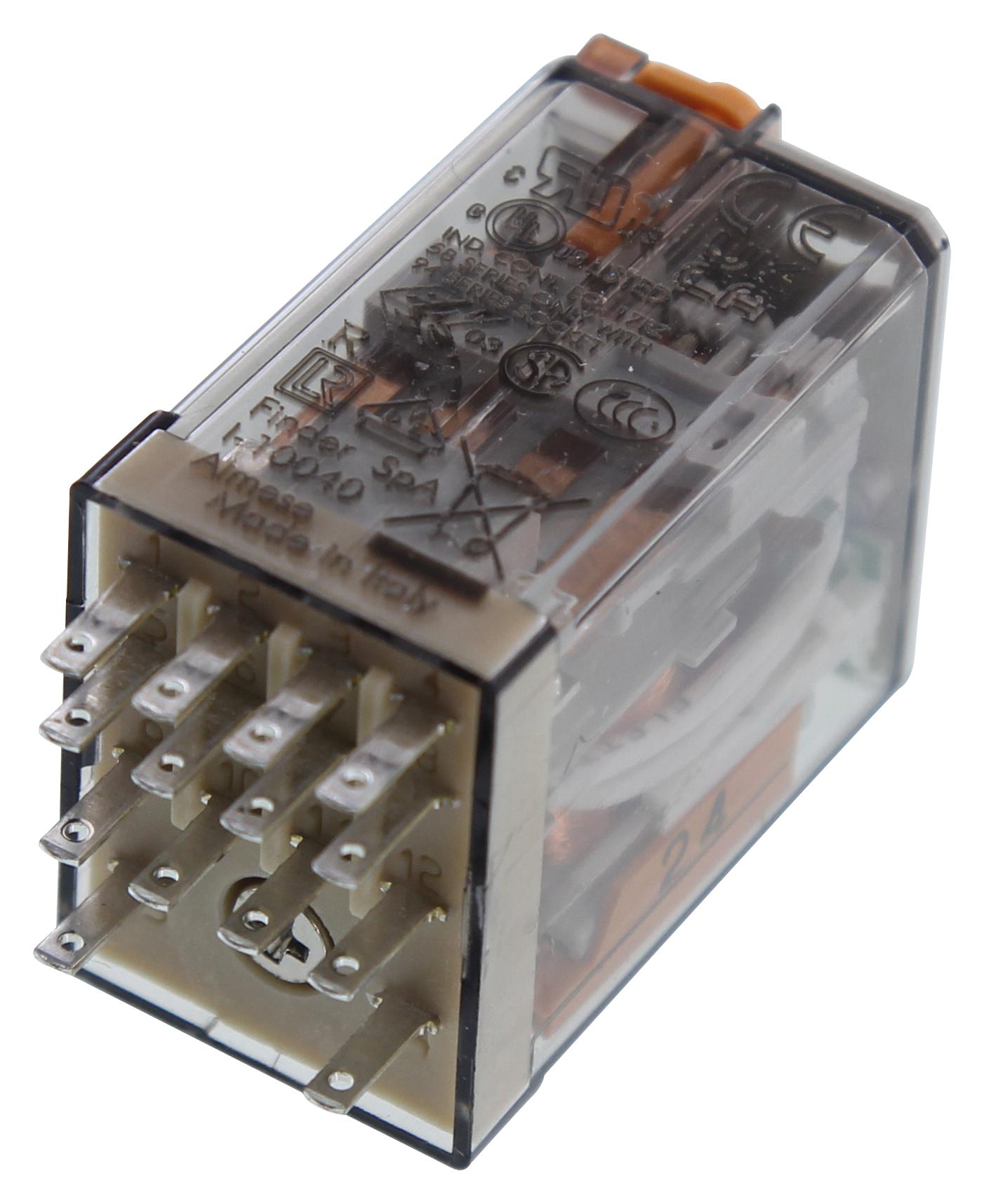 55.34.8.024.0050 FINDER, Power Relay, 4PDT, 24 VAC | Newark