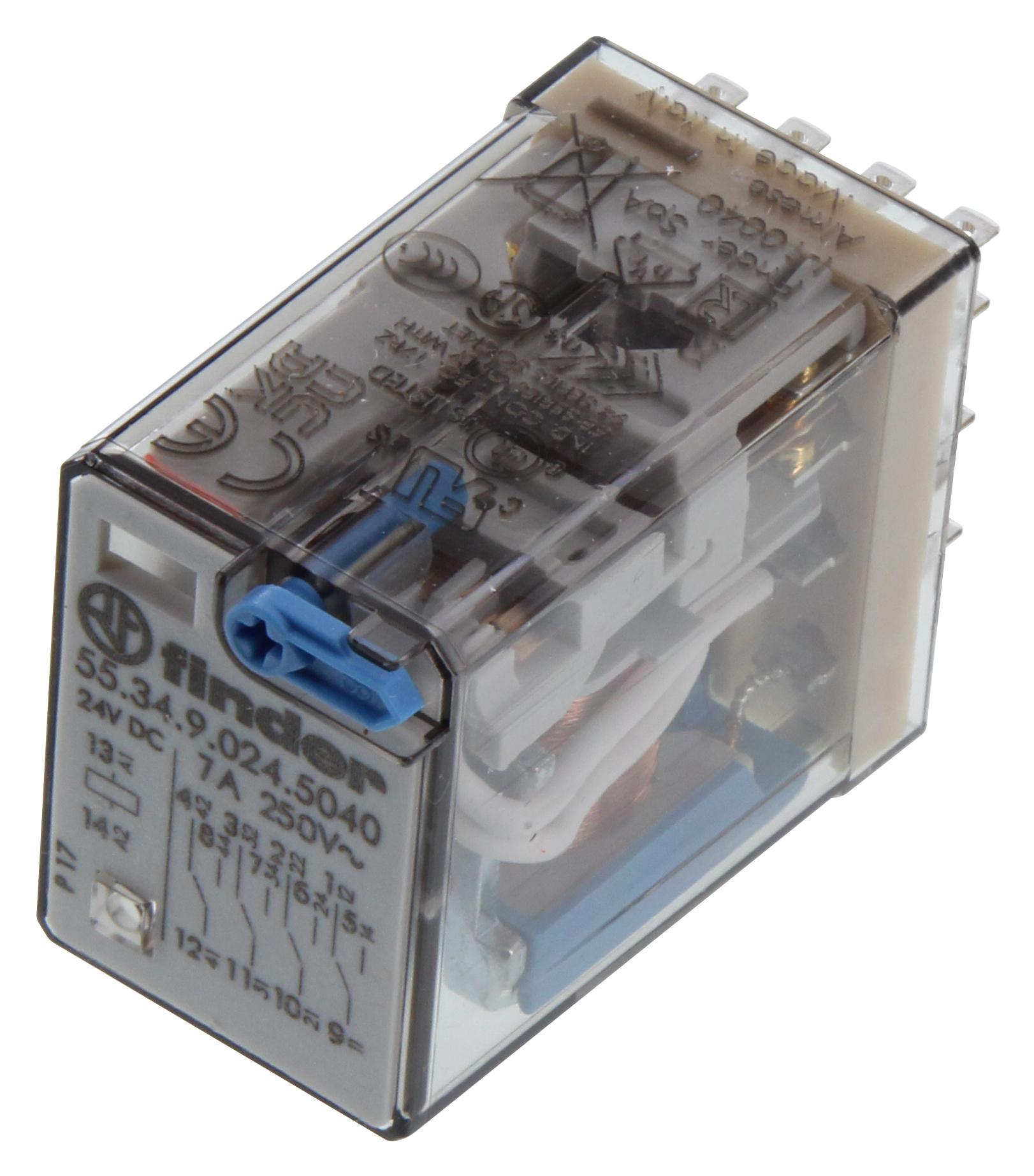 55.34.9.024.5040 FINDER, Power Relay, 4PDT, 24 VDC | Newark