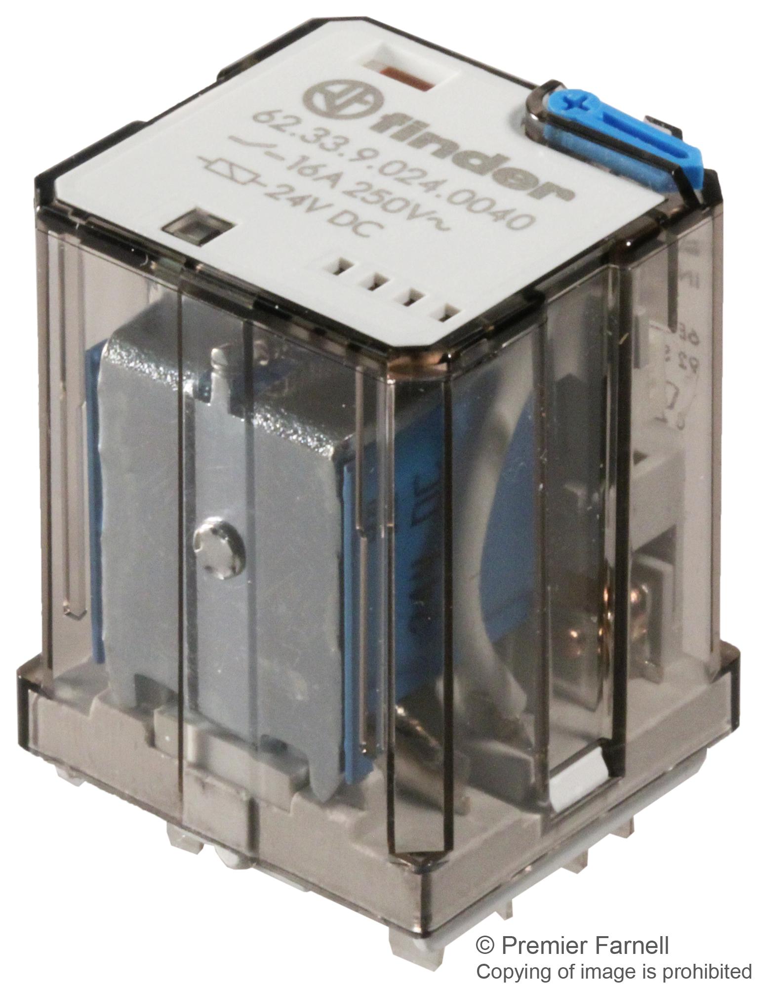 62.33.9.024.0040 Finder Power Relay, 3PDT, 24 VDC