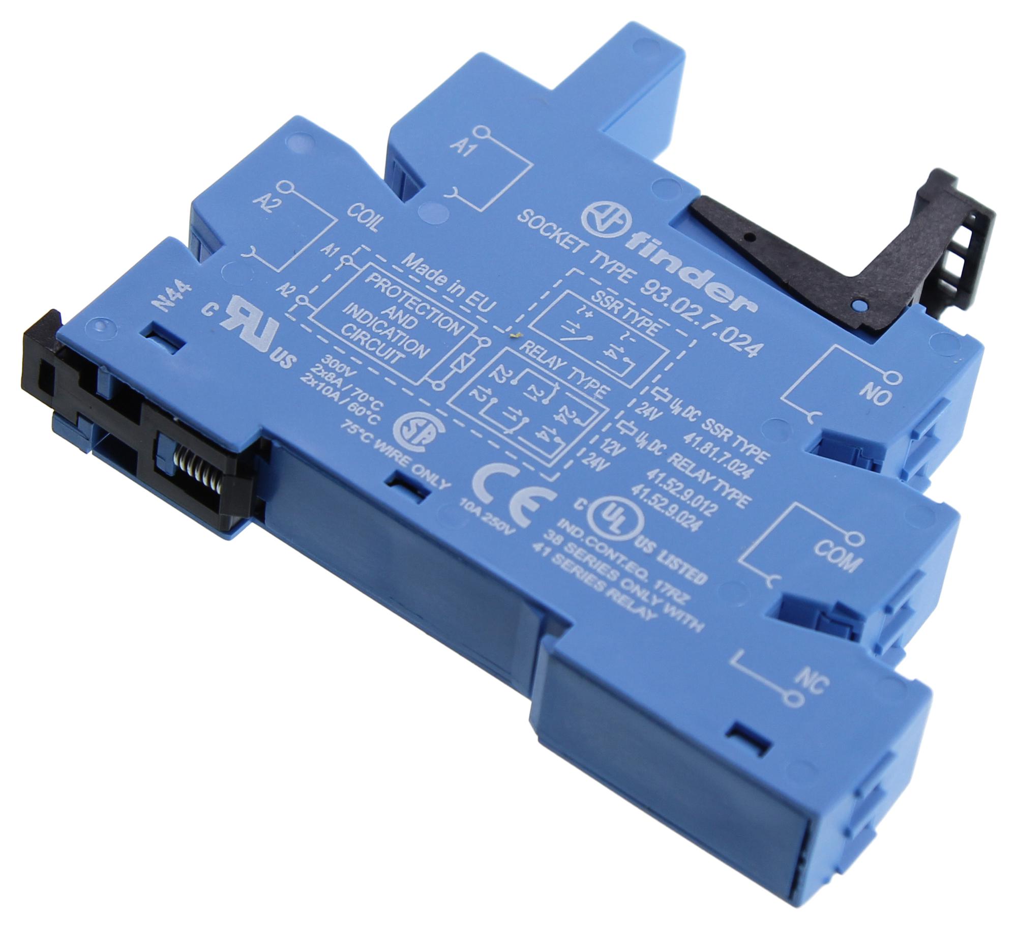 93.02.7.024 FINDER, Relay Socket, DIN Rail, Screw | Newark Electronics