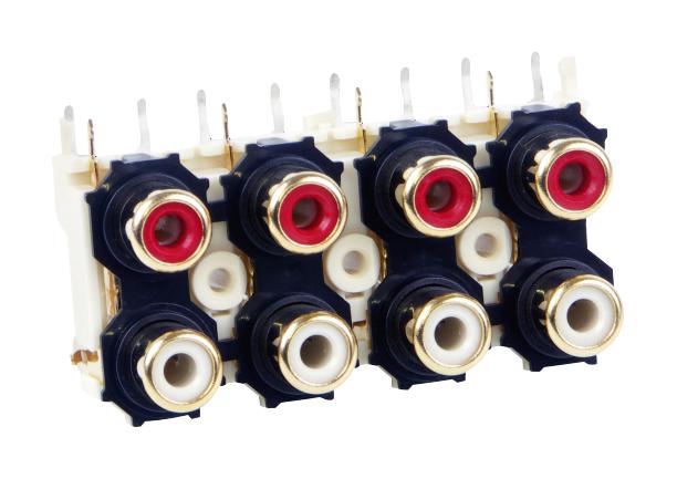 Switchcraft 3502AAU Connecteur RCA Plaqué Nickel / Or 7.2mm (Unité