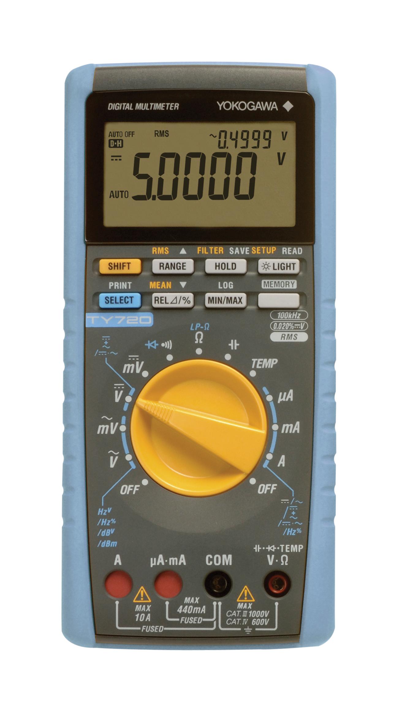 TY720 - YOKOGAWA - Digital Multimeter, Mean Select, 50000 Count