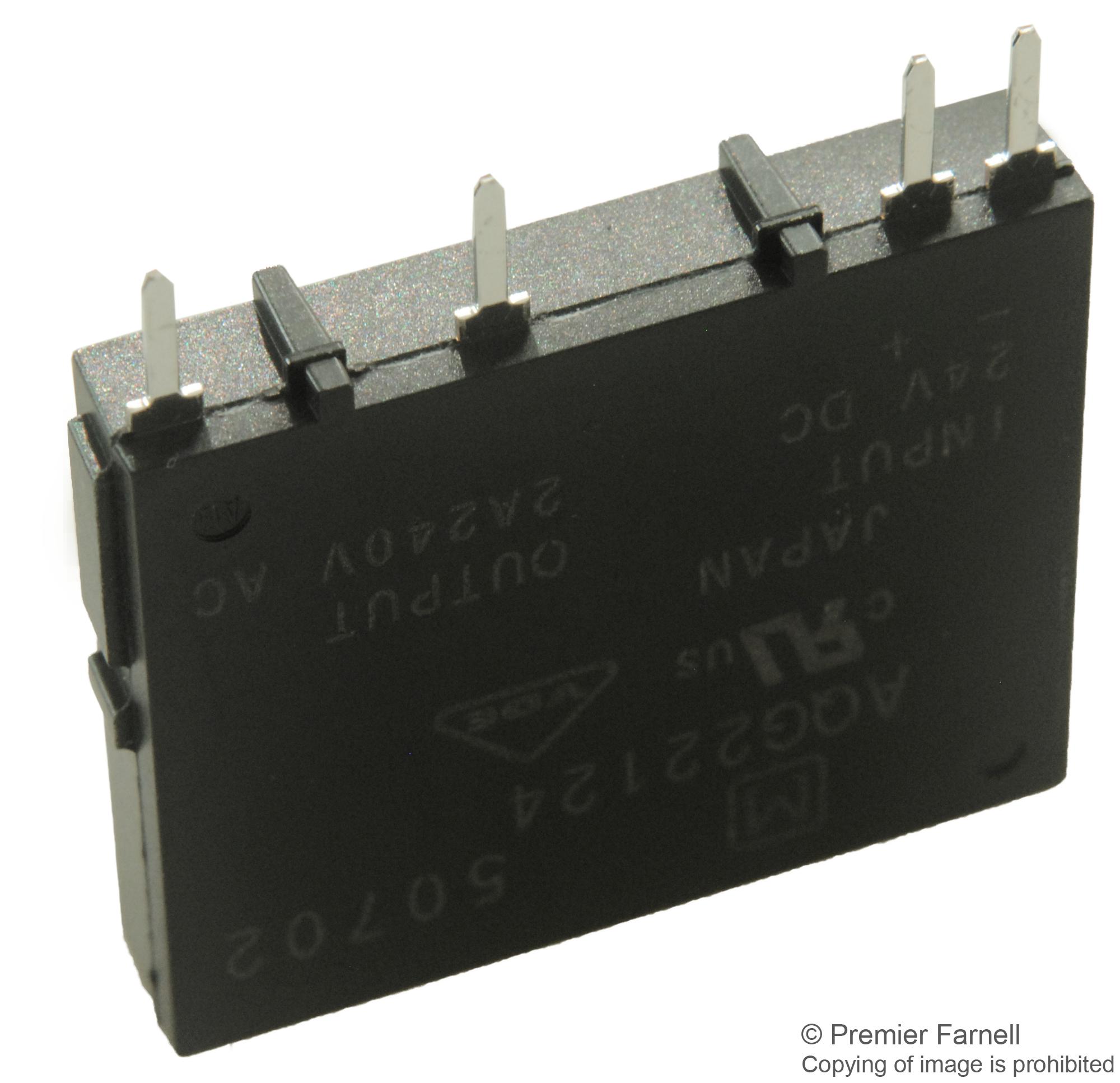 Rel&egrave; A Stato Solido Panasonic AQG22112 &ndash; 4 Pin, 2A 240VAC, 12VDC, Nuovo (Confezione Aperta)
