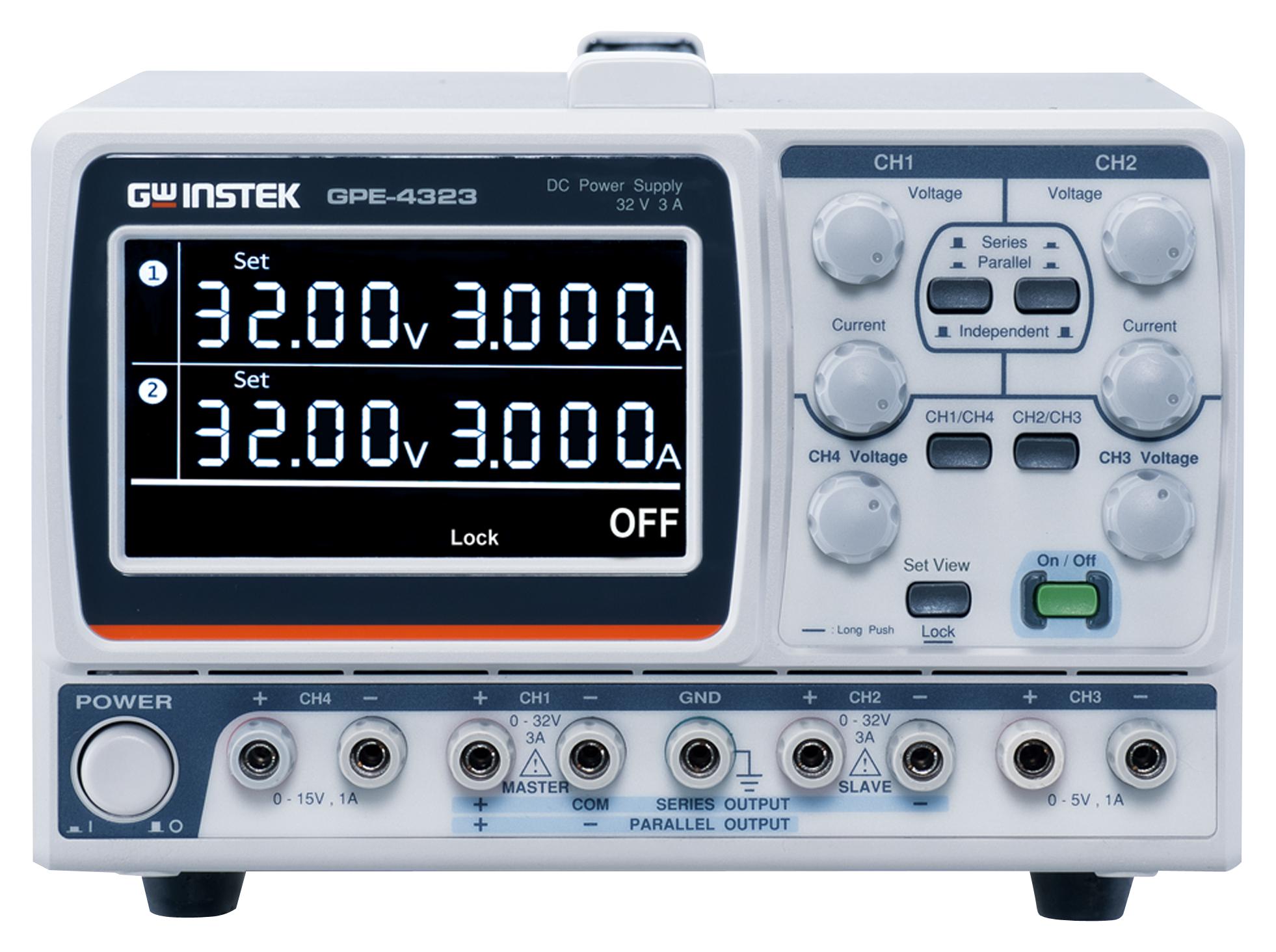 GPE-4323 GW INSTEK, Bench Power Supply, Adjustable, 4 Output
