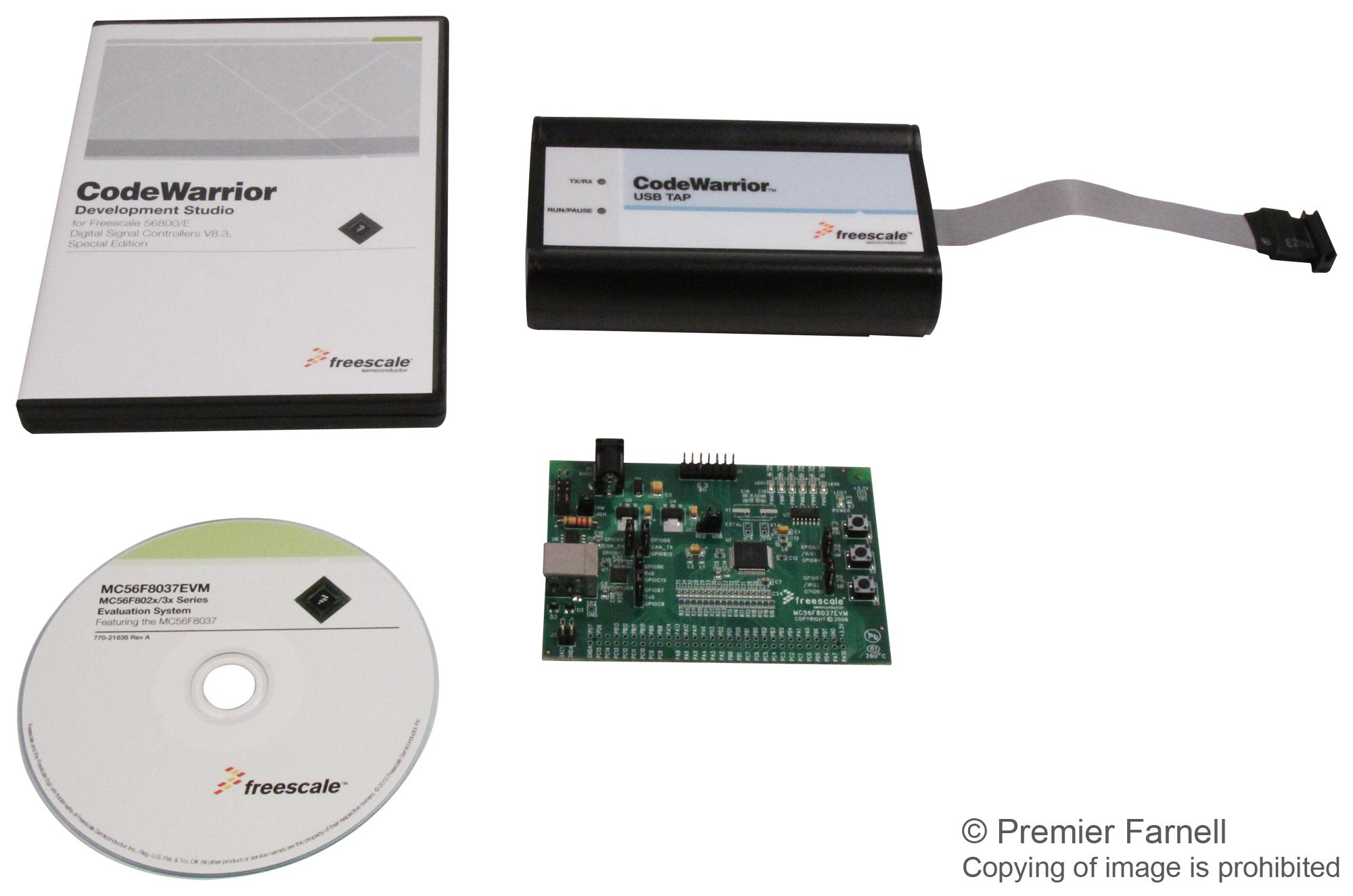 MC56F8037EVM NXP, Evaluation Kit, USB-Tap, RS232 | Newark Electronics