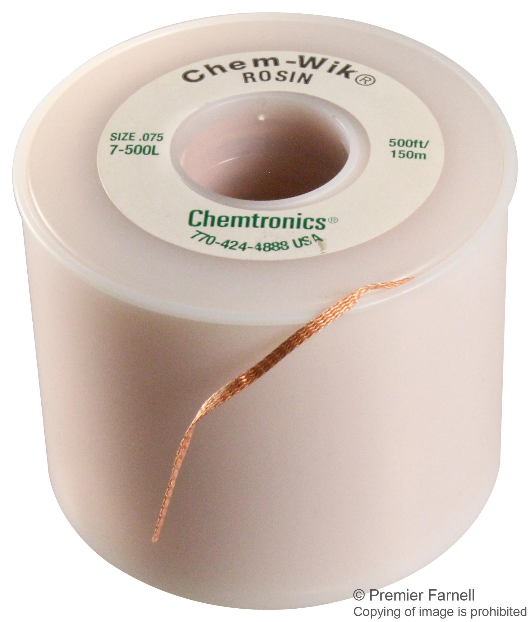Chemtronics Soder-Wick Rosin Flux Desoldering Braid – 1.5mm X 5ft, 80-4-5