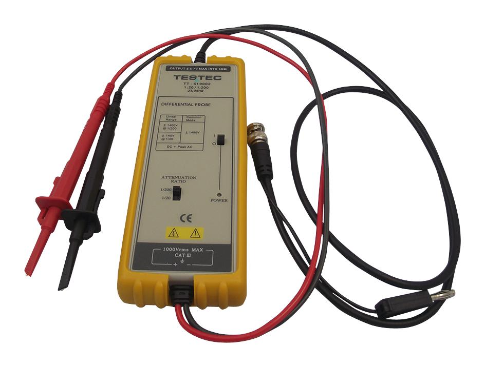 SI 9002 Testec Oscilloscope Probe, Differential, 25 MHz