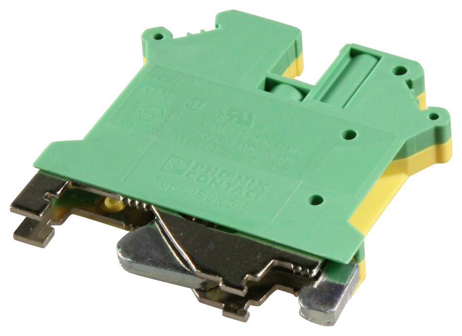 441504 PHOENIX CONTACT, DIN Rail Mount Terminal Block, 2 Positions