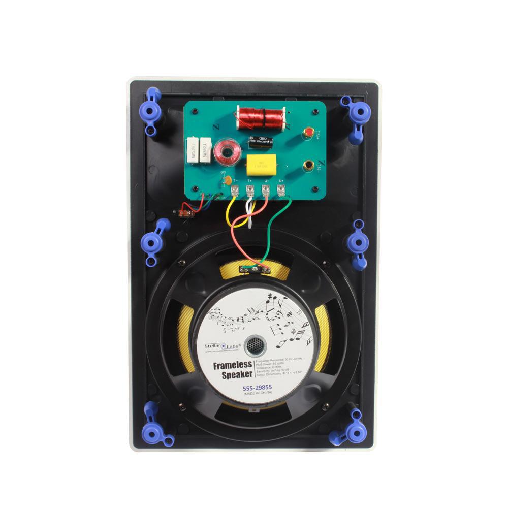 55529855 Stellar Labs In Wall Speakers, 8” Kevlar Type Woven Cone