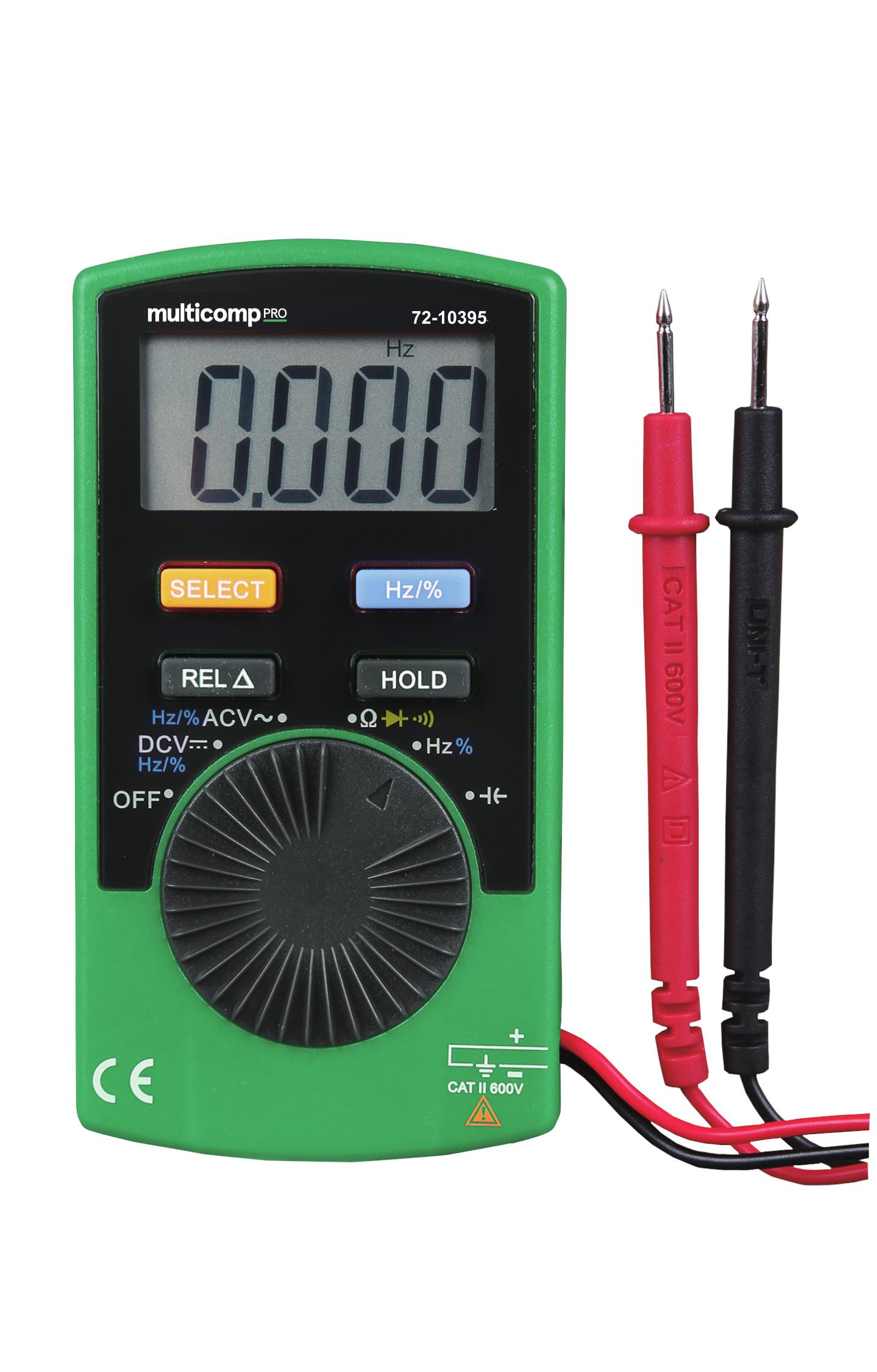 72-10395 MULTICOMP PRO, Pocket Size Digital Multimeter, Resistance
