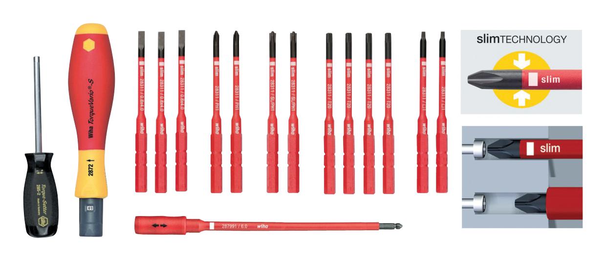 Jeu de lames isolées TorqueControl SlimLine Wiha 16 pièces (28792) | JB Tools