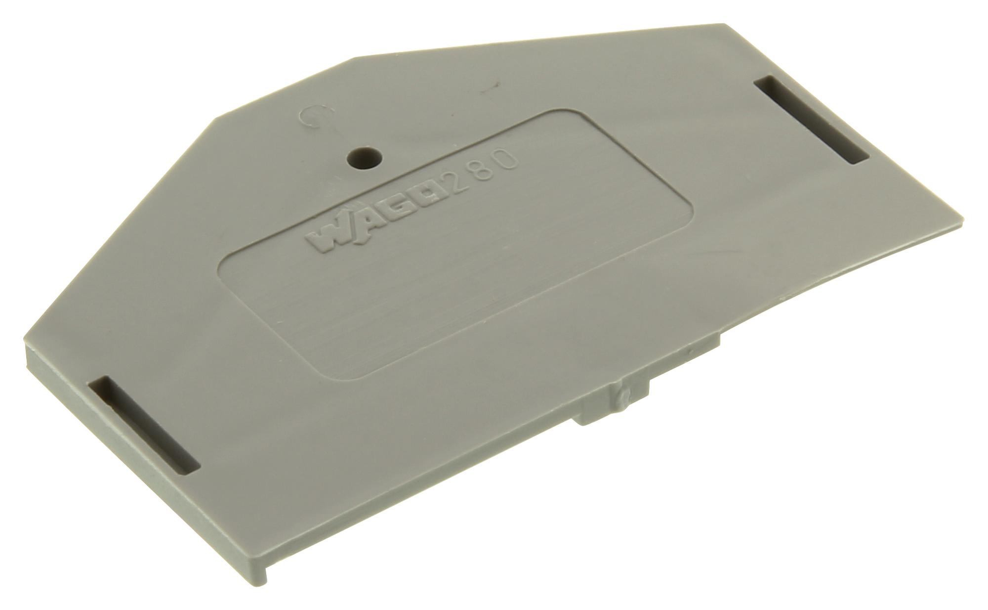 280-312 WAGO, End / Intermediate Plate, For Use With Wago Rail
