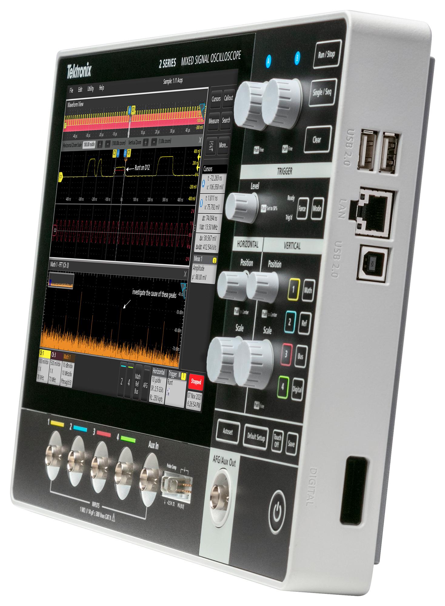MSO24 2-BW-500:2-P6139B TEKTRONIX, MSO / MDO Oscilloscope, MSO 2