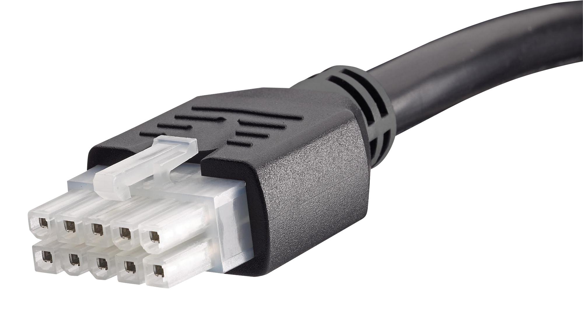 Cable Assembly, MiniFit Jr. Receptacle to MiniFit Jr. Receptacle, 10