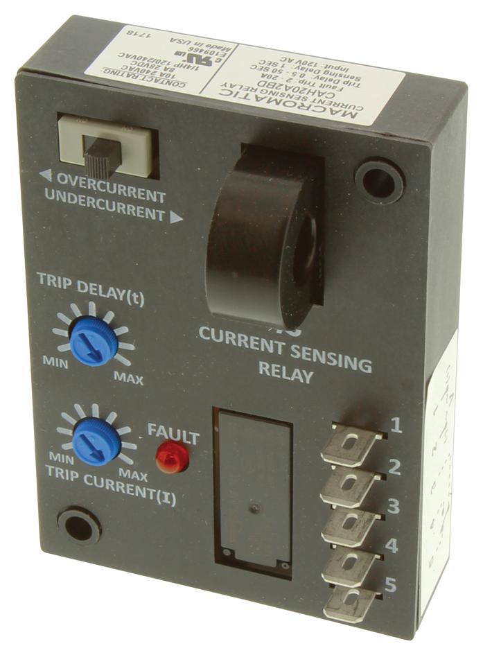 CAH20A2BD Macromatic Controls Current Monitoring Relay, CAH Series, SPDT