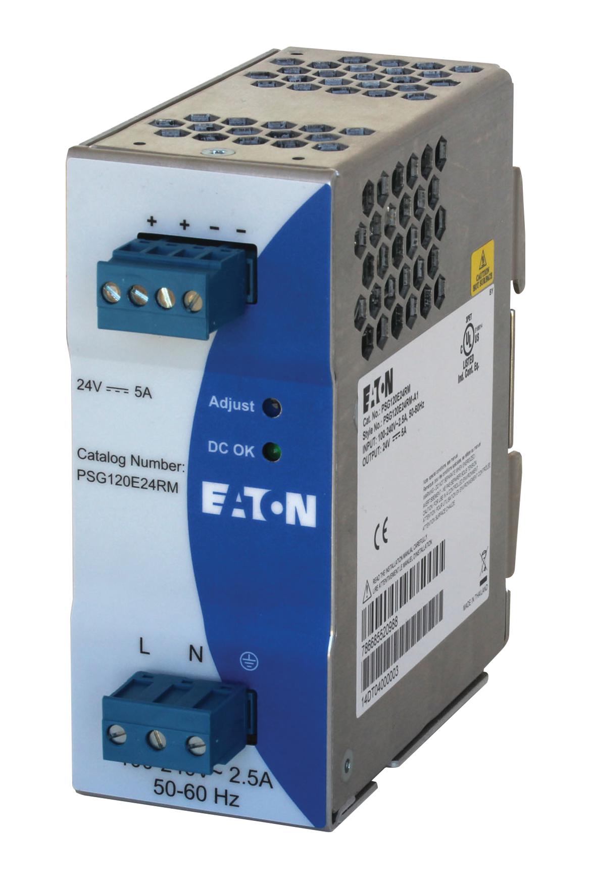 PSG120E24RM Eaton AC/DC DIN Rail Power Supply (PSU), Single Phase