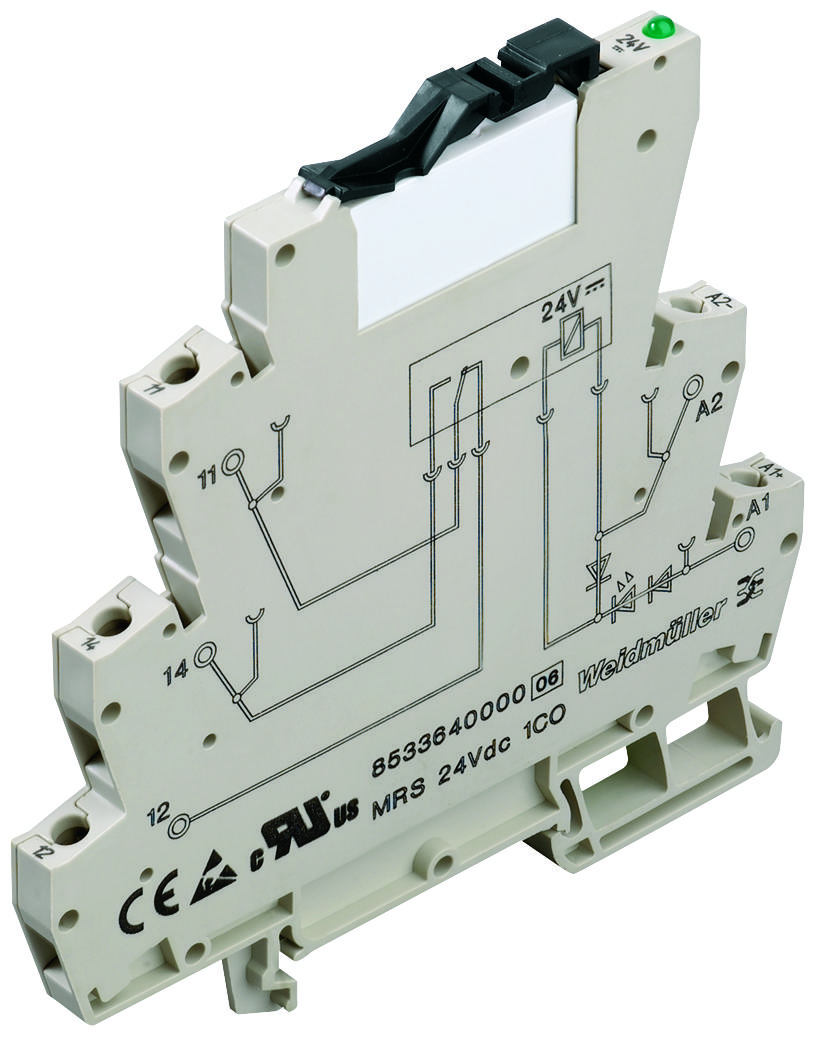 thumbnail image 2 of WEIDMULLER 8442960000 MCZ-R-24Vdc – SPDT Din-Rail Power Relay – 24V Coil, 6A – NEW 2 of 5