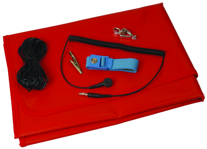 MC23796 Duratool ESD Field Service Kit, 24" x 24" ESD Mat, Ground Snap & Cord