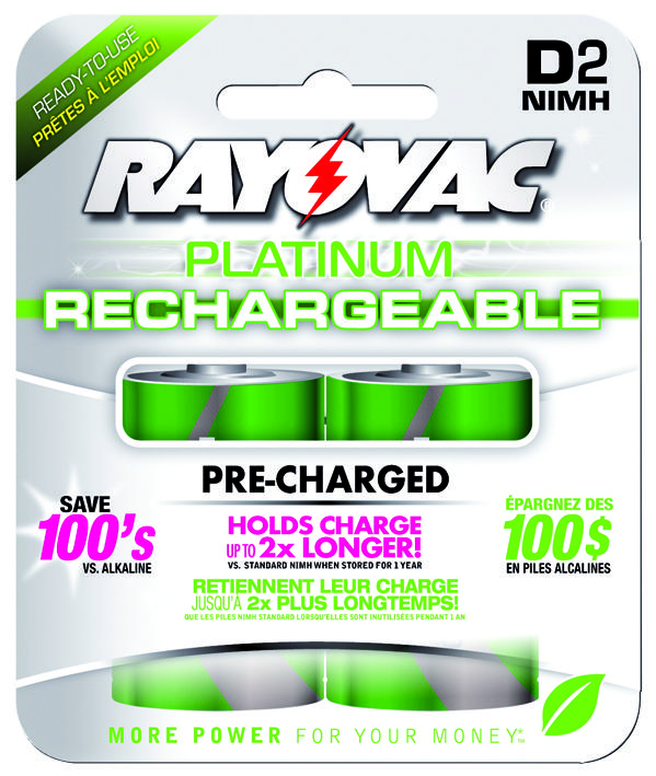 PL7132 GEN Rayovac Rechargeable Battery, 1.5 V, Alkaline