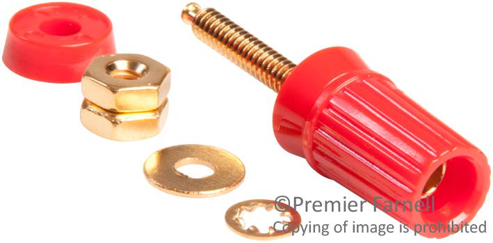 Abbatron HH Smith 257-107 Insulated Hex Shaped Binding Post Yellow Polycarbonate Gold Contact