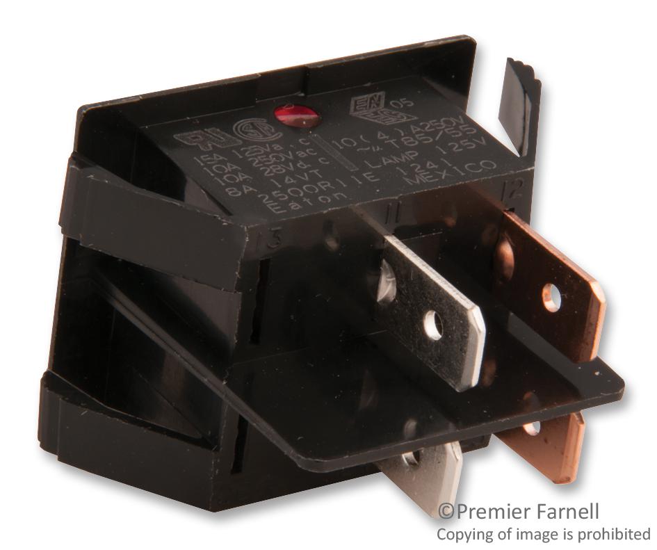 2500R11E Eaton Rocker Switch, Illuminated, DPST