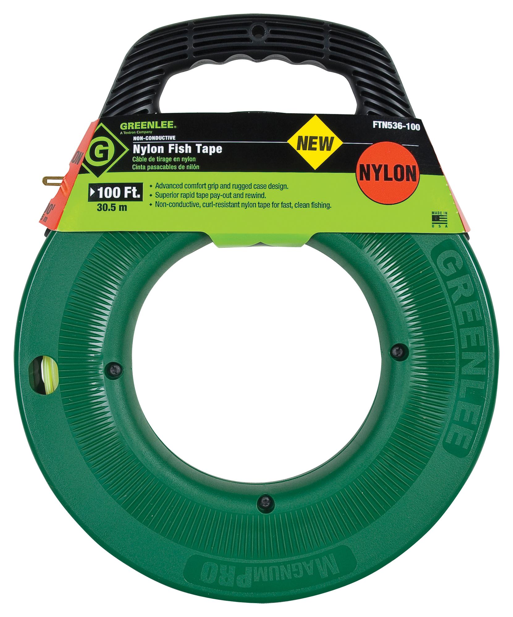 FTN536100 Greenlee Fish Tape, 30.5 m, Length