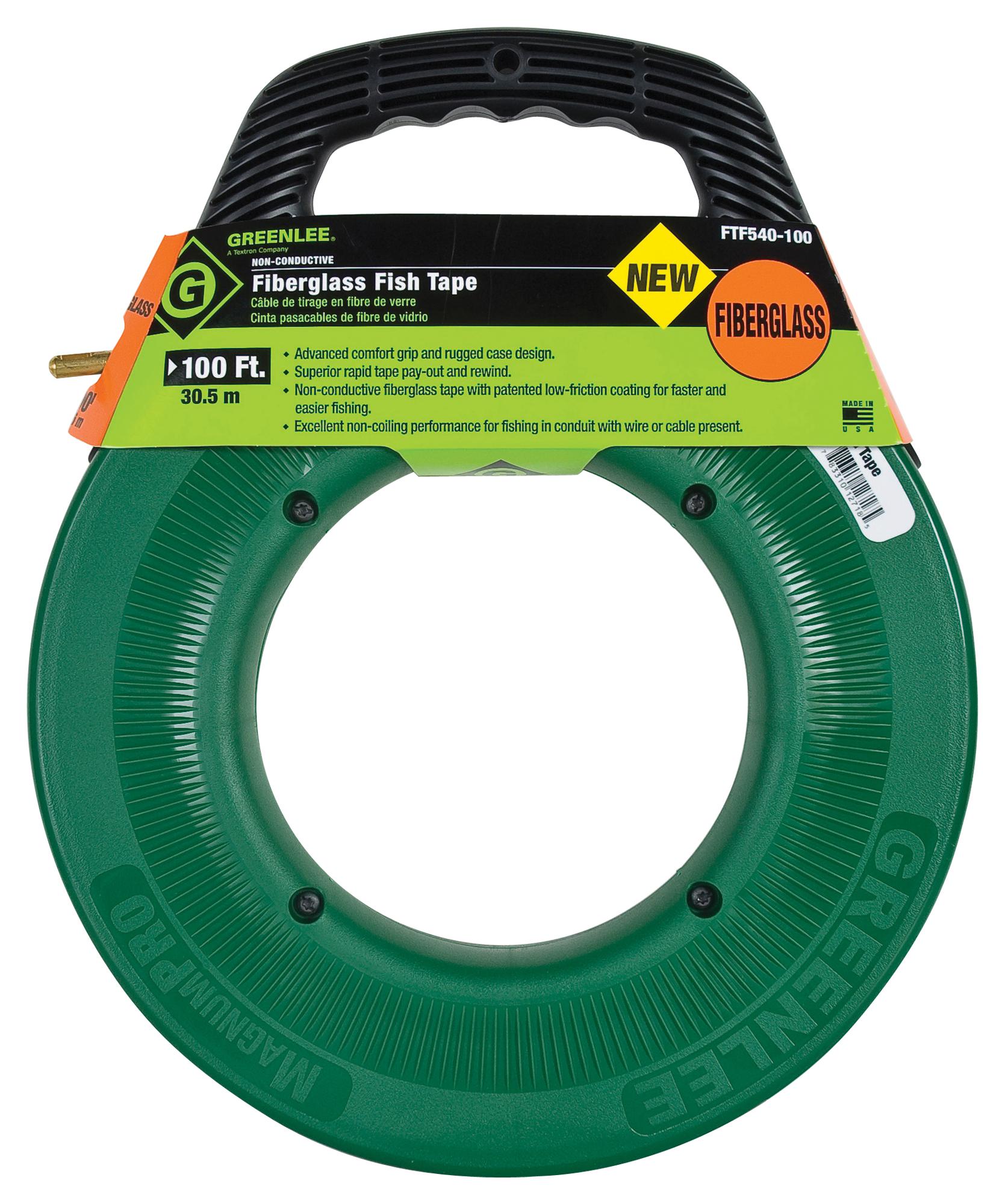 FTF540100 Greenlee Fish Tape, 30.5 m, Length