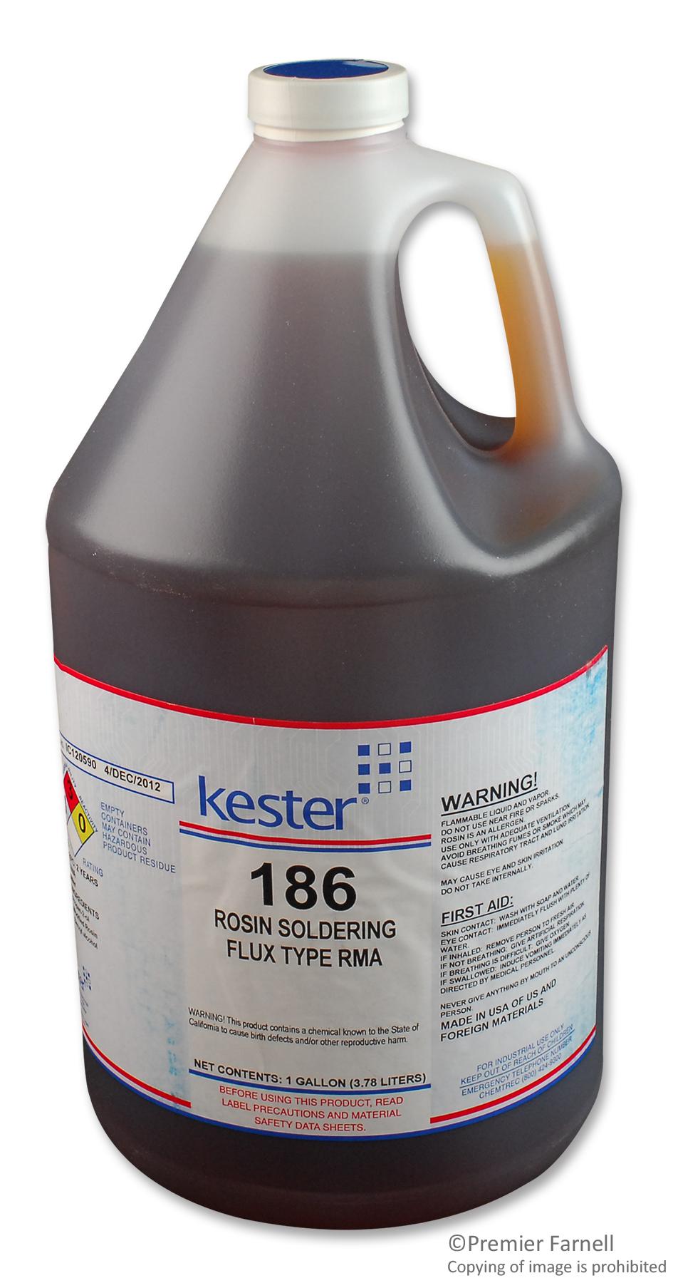 6300000186 Kester Solder Solder Flux, RMA, Bottle
